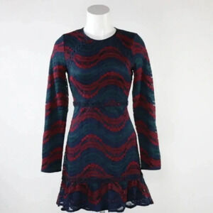 Moon River Striped Lace Dress